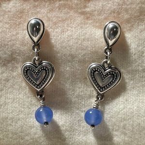 SOLD Retired James Avery Dangle Heart Earrings